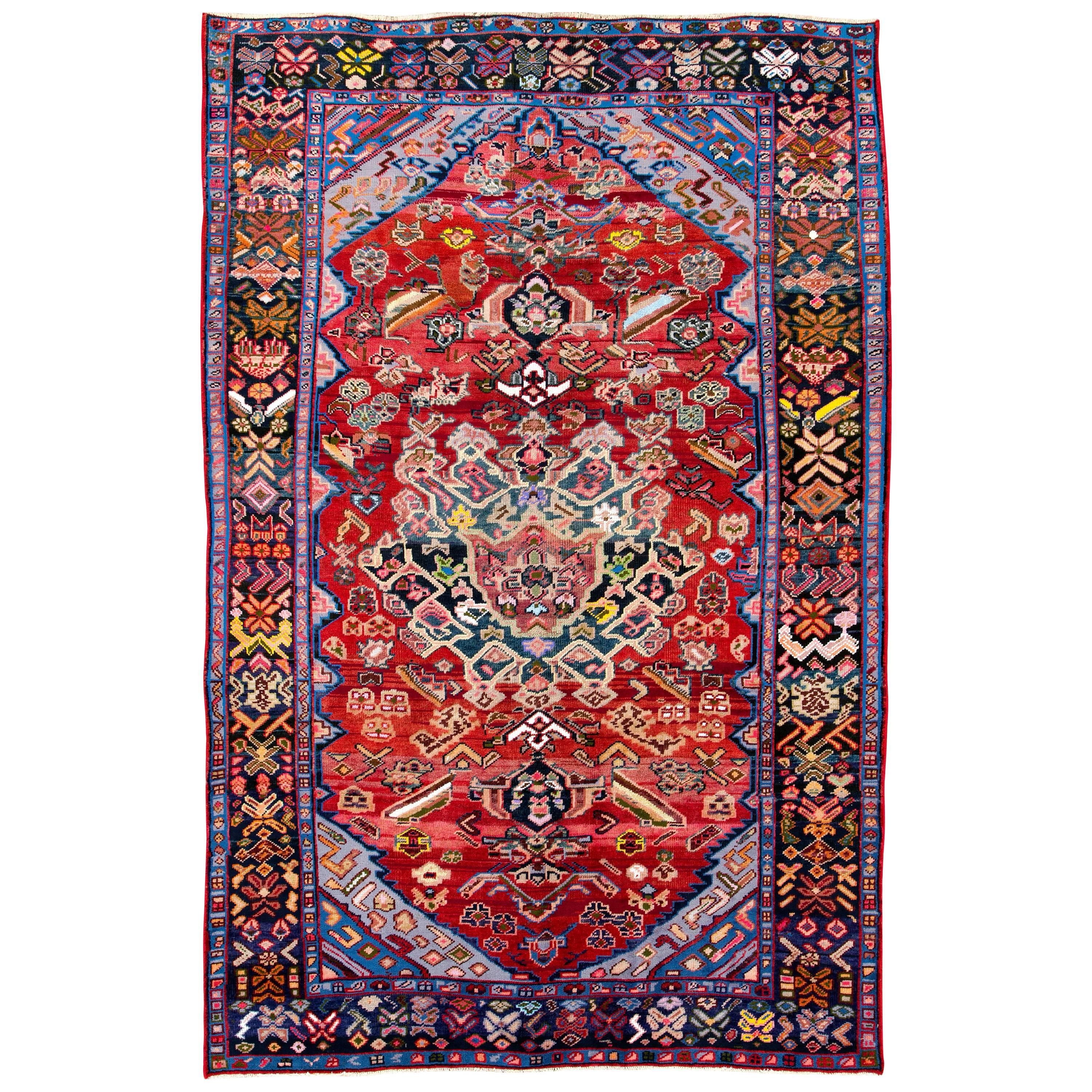 Vintage Persian Bakhtiari Rug