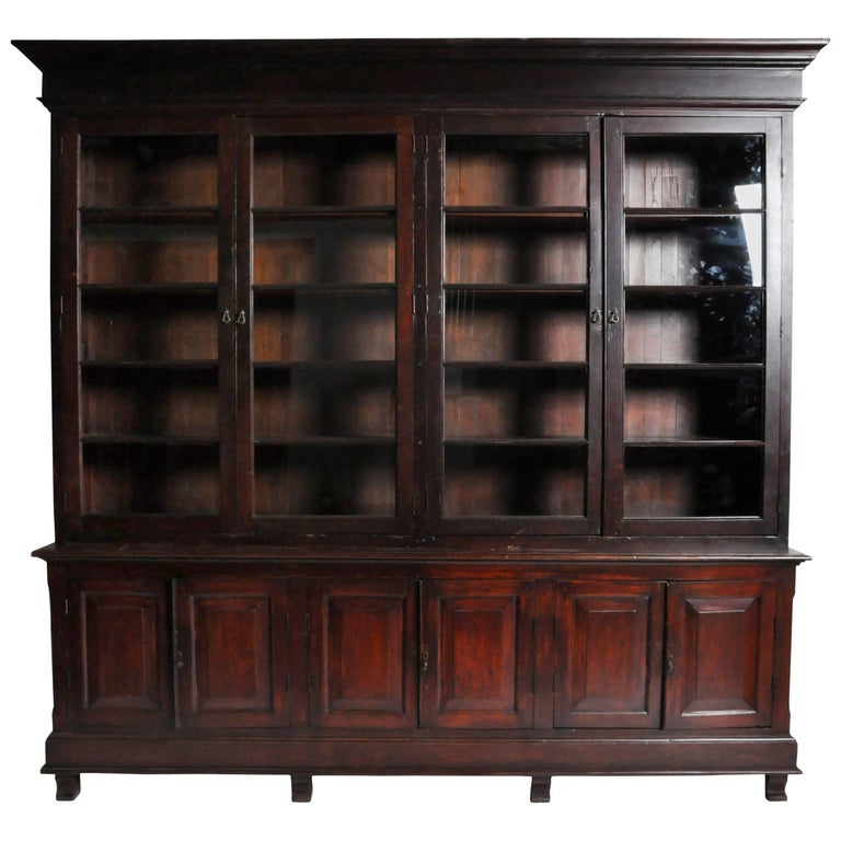 Monumental British Colonial Bookcase at 1stDibs
