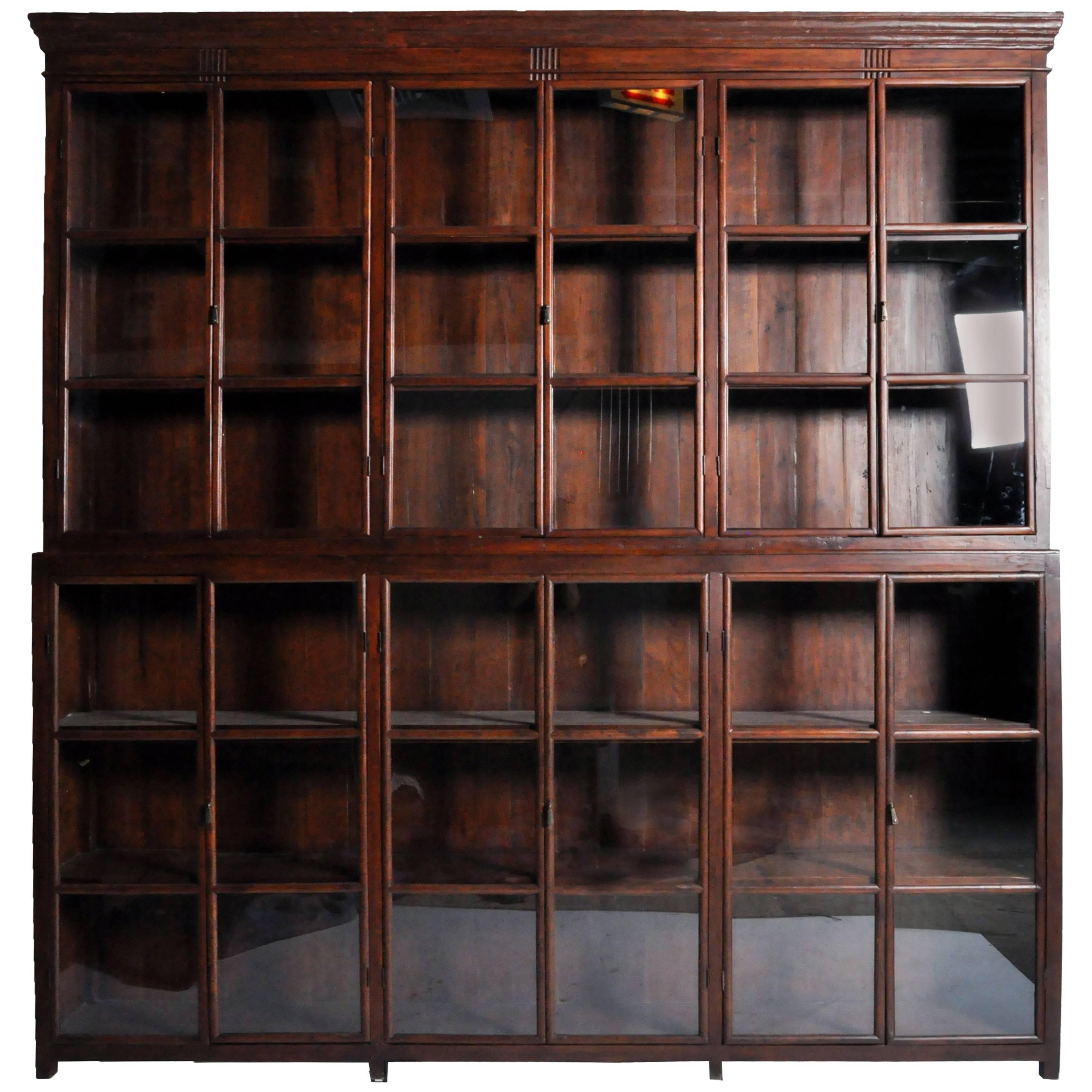 Impressive British Colonial Bookcase