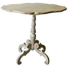 Early 19th Century Swedish Pedestal Table with Shaped Top
