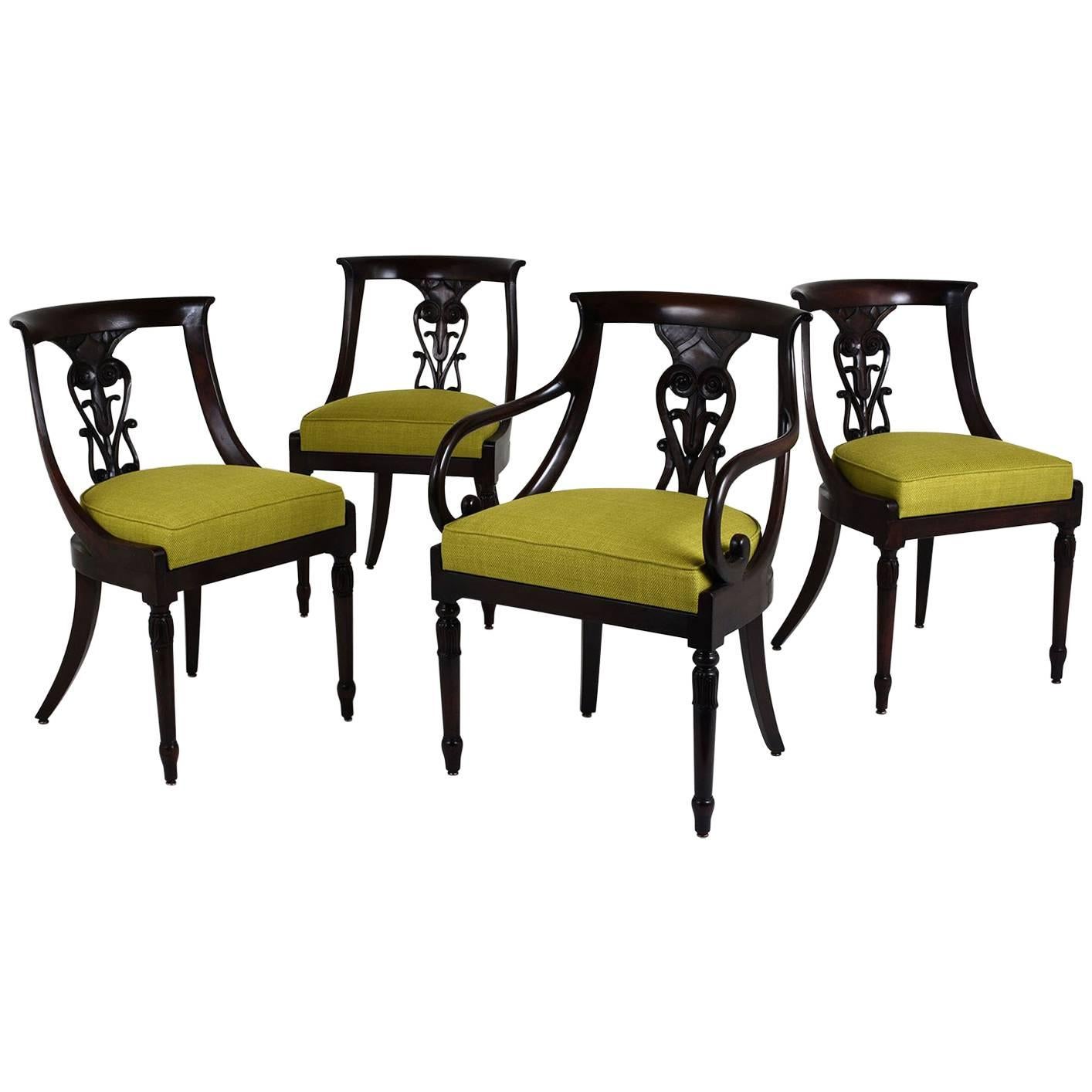 Set of Four Hollywood Regency Chairs