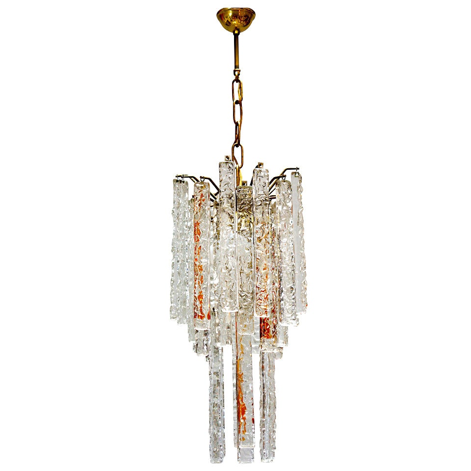 Vintage Italian Chandelier in Murano Glass by Toni Zuccheri for Venini