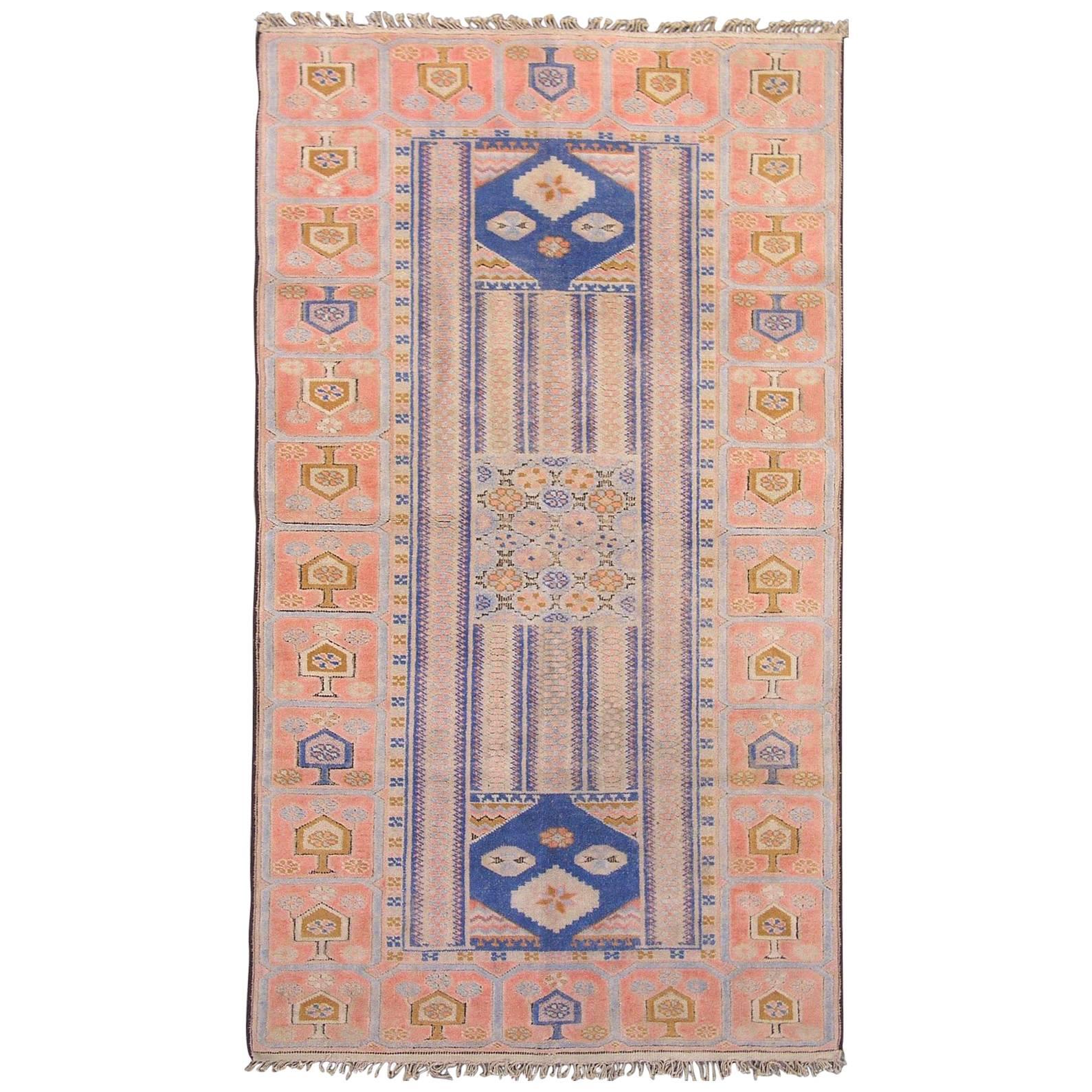 Antique Cotton Indian Agra Rug, circa 1920 For Sale