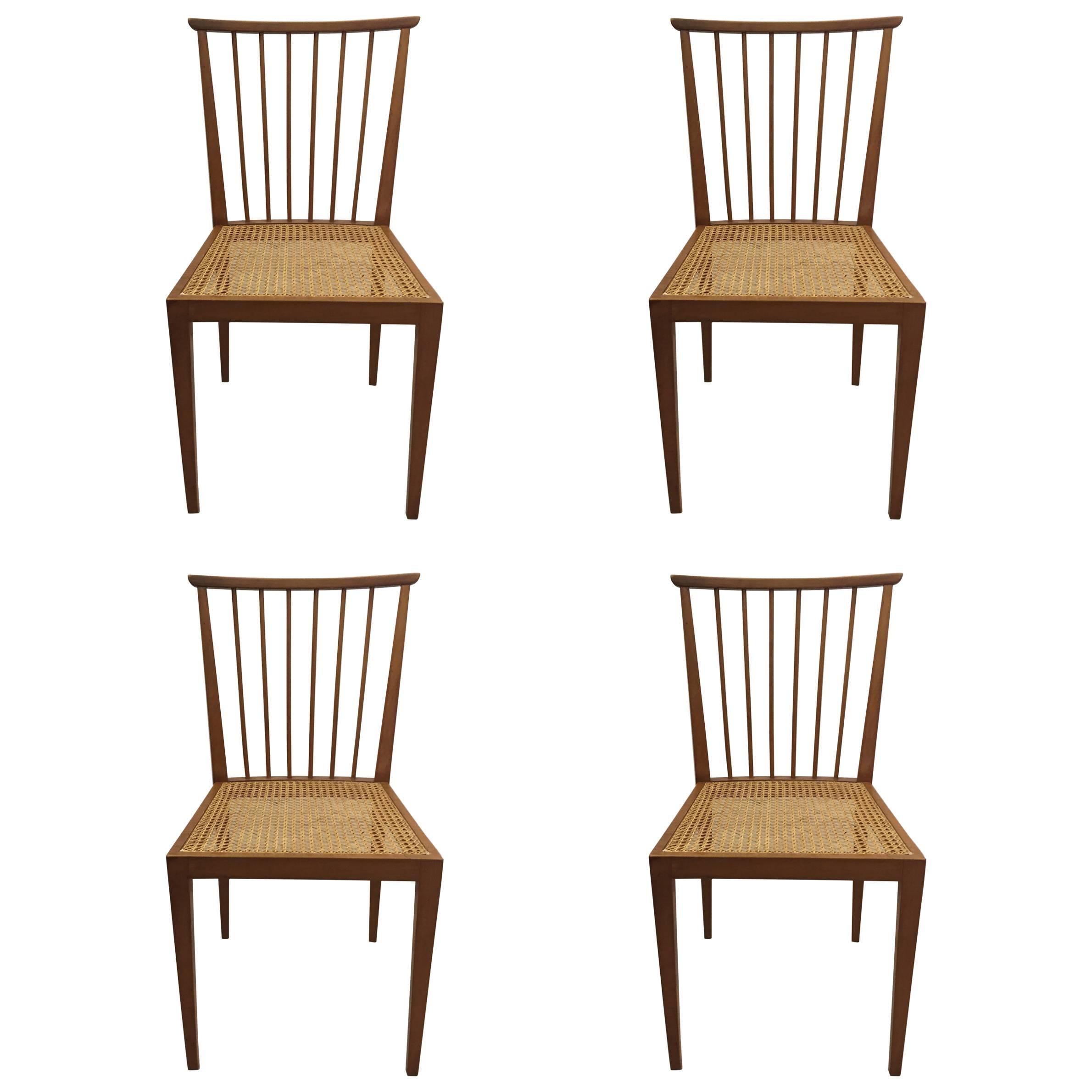 Set of Four Dining Chairs by Hagenauer Wien