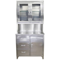 Used Stainless Steel Cupboard Industrial Medical Step Back Cabinet