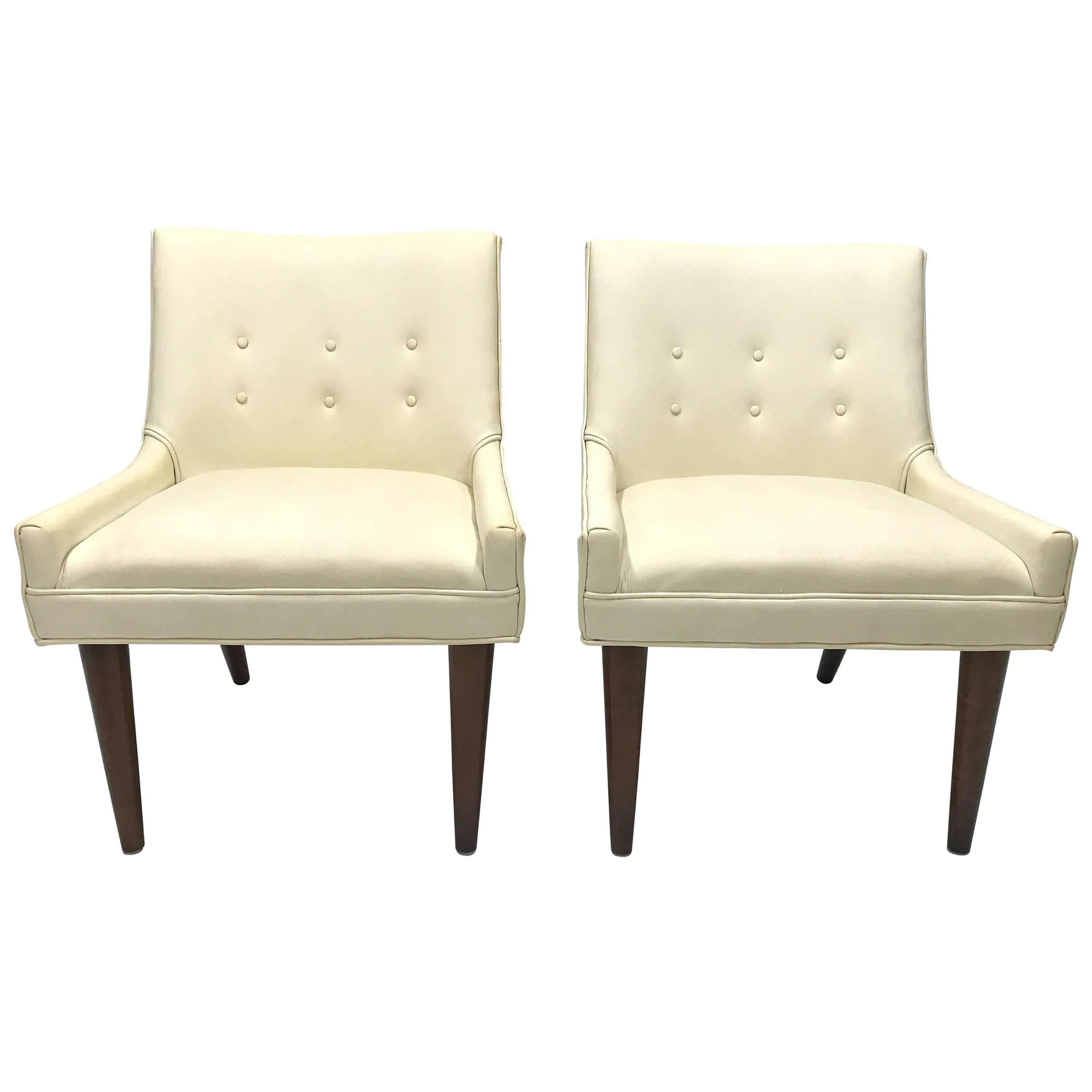 Pair of Slipper Chairs in the Manner of Milo Baughman for Thayer Coggin