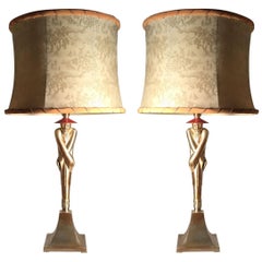 Pair of Early Vintage Viktor Schreckengost Chinoiserie Table Lamps