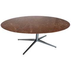 Florence Knoll Marble Oval Dining Table 7