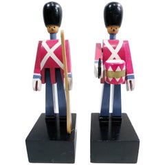 1960s Kay Bojesen Pair of Soldier Royal Guardsman Bookends Mid-Century