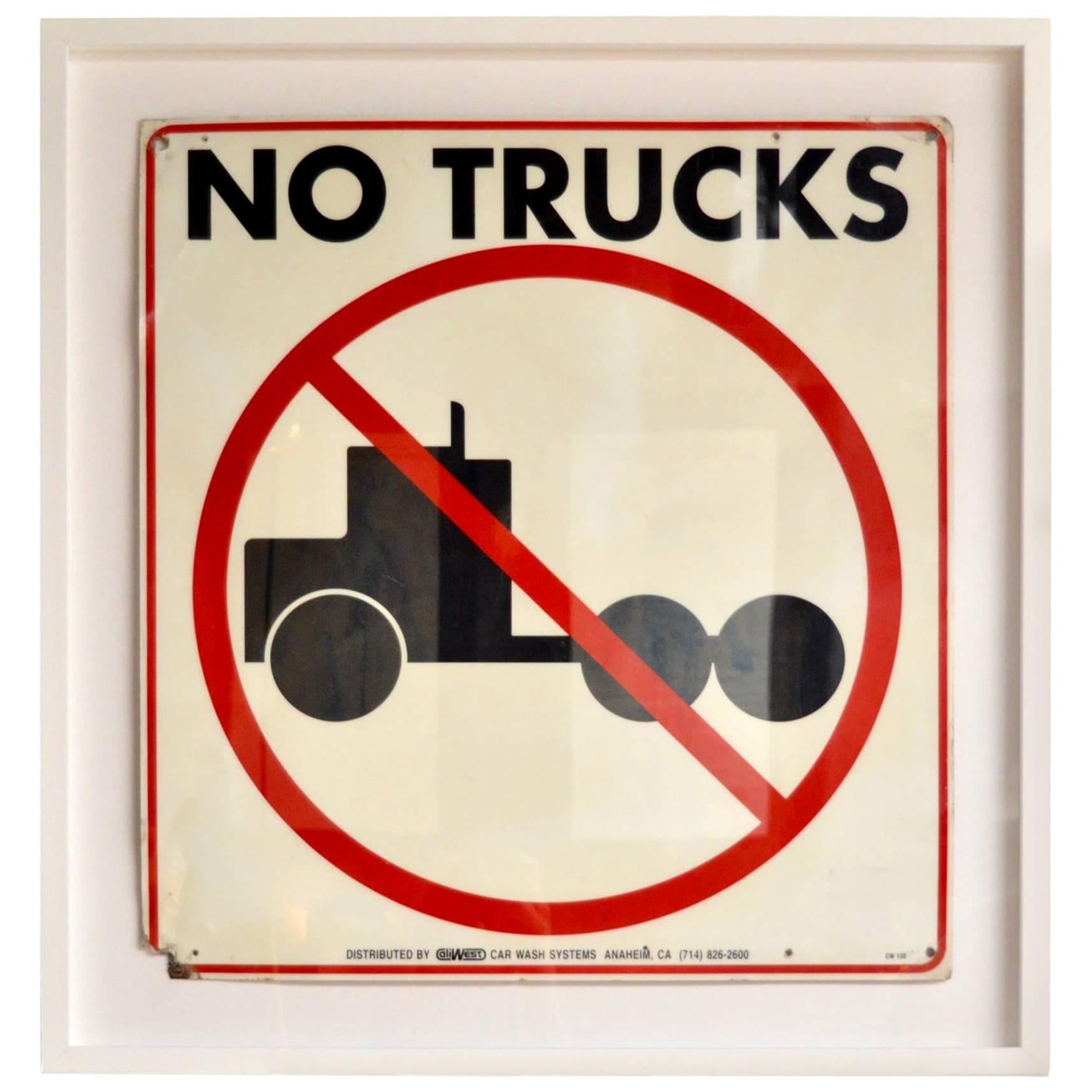 Vintage "No Trucks" Sign