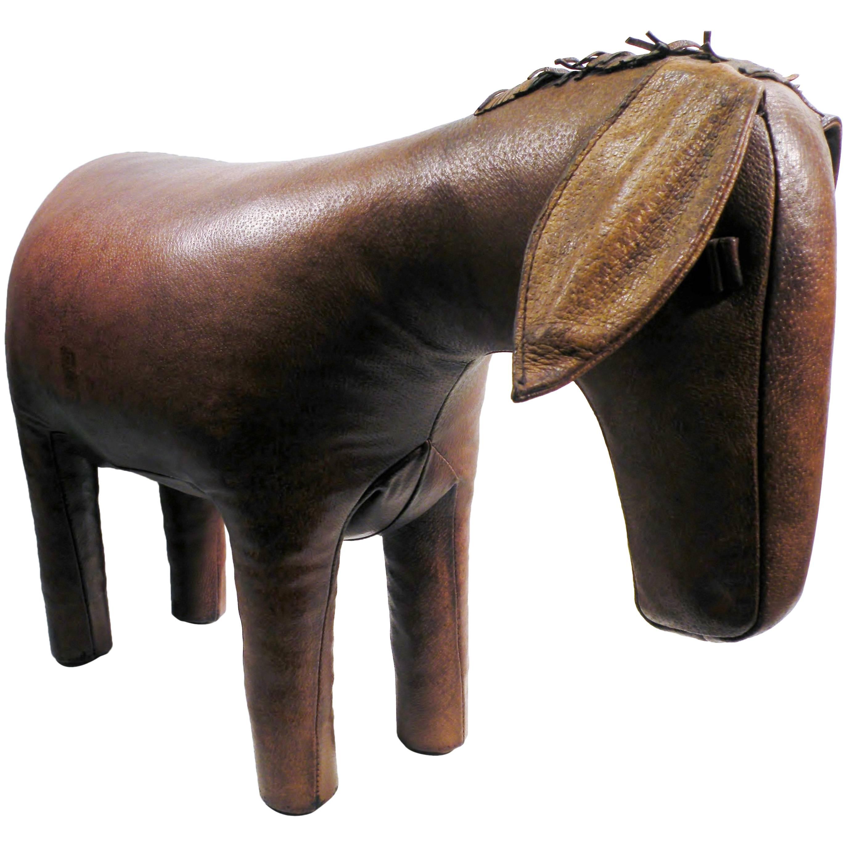 Dimitri Omersa Leather Donkey Ottoman Footstool Abercrombie & Fitch