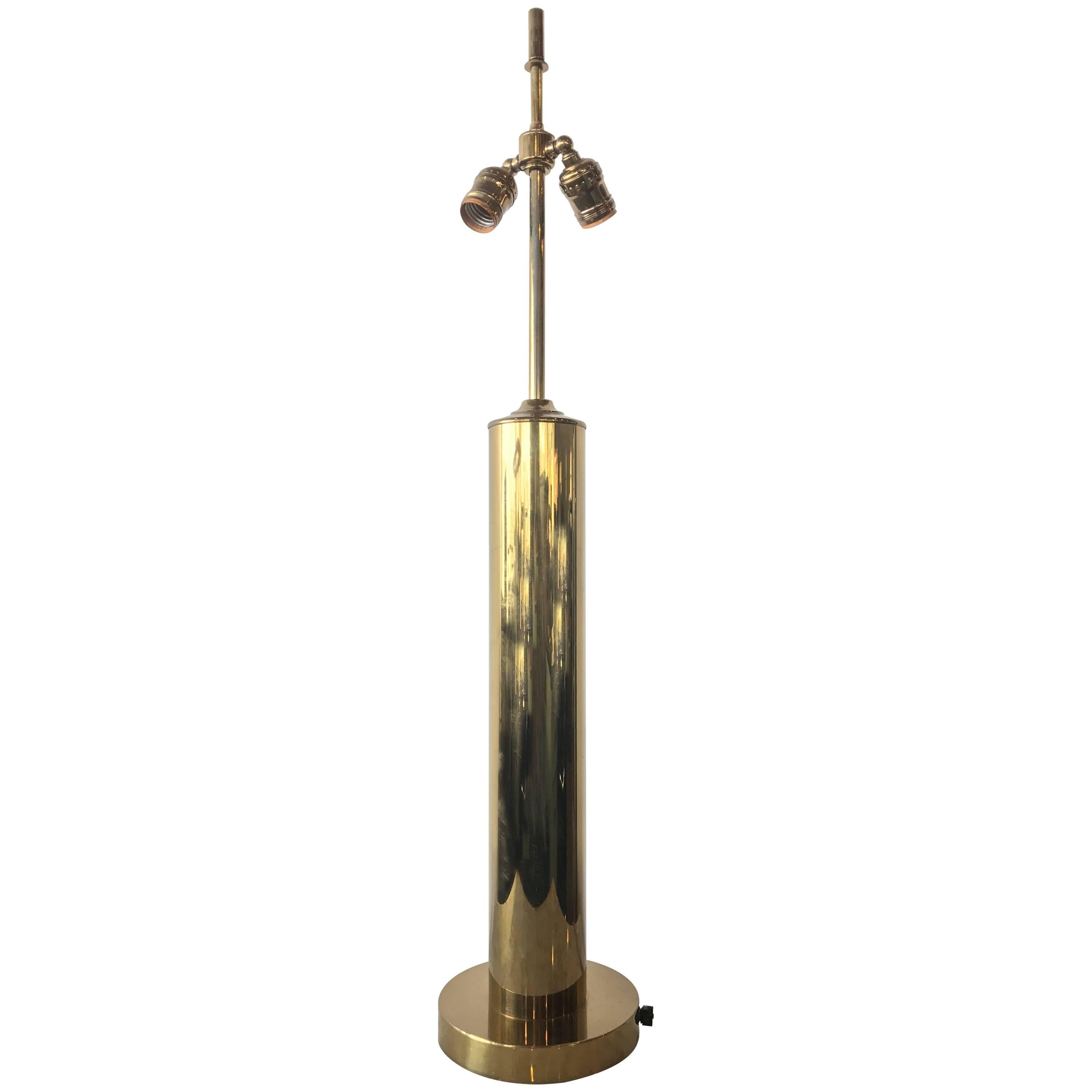 Tall Brass Mid-Century Lamp, circa 1970