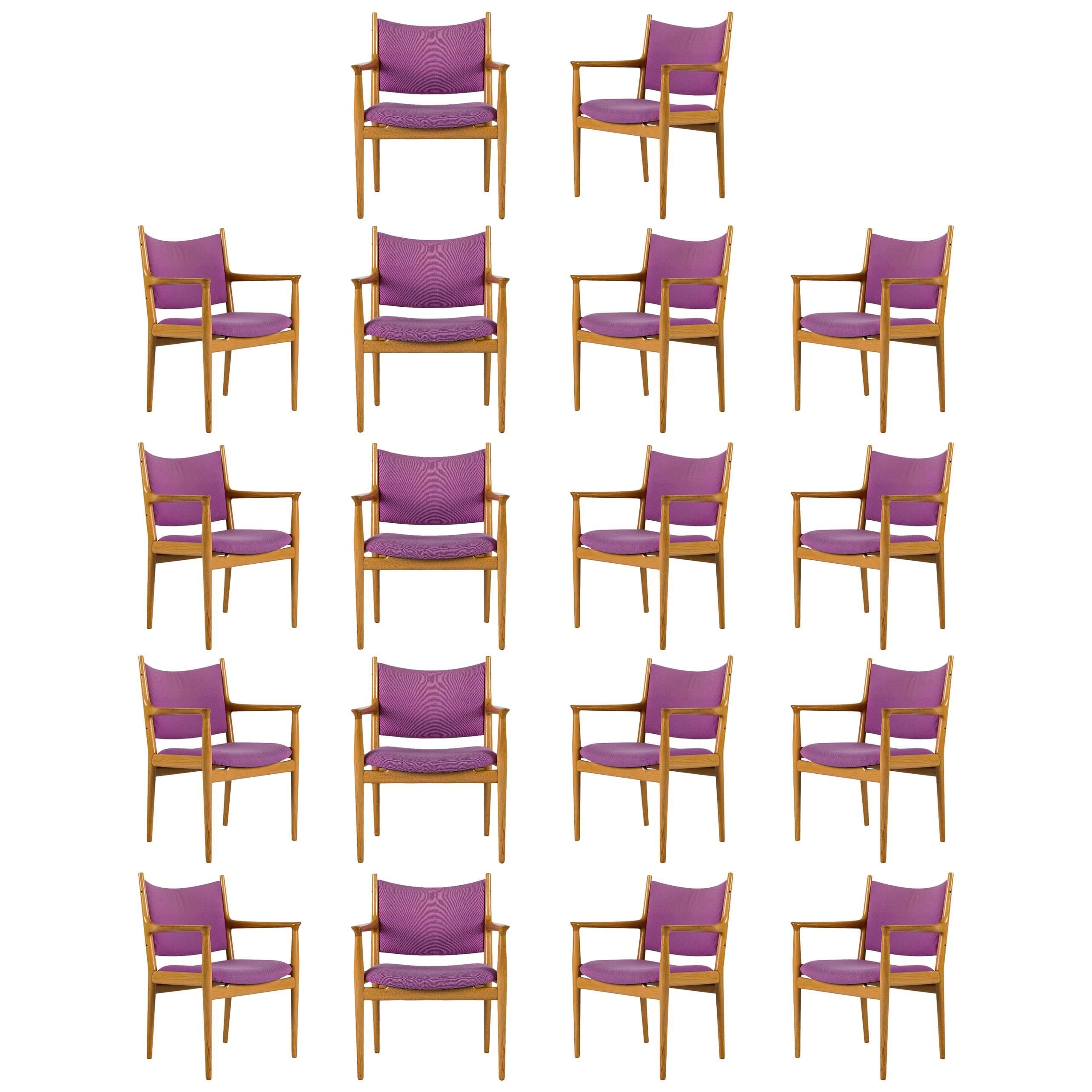 6 fauteuils Hans Wegner JH-509 en vente