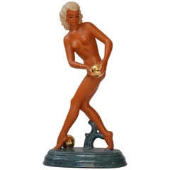 Art Deco Female Nude Sculpture