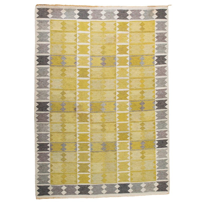 Vintage Ingrid Dessau FlatWeave Swedish Carpet at 1stDibs