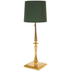 NK Collection Turned Brass Table Lamp