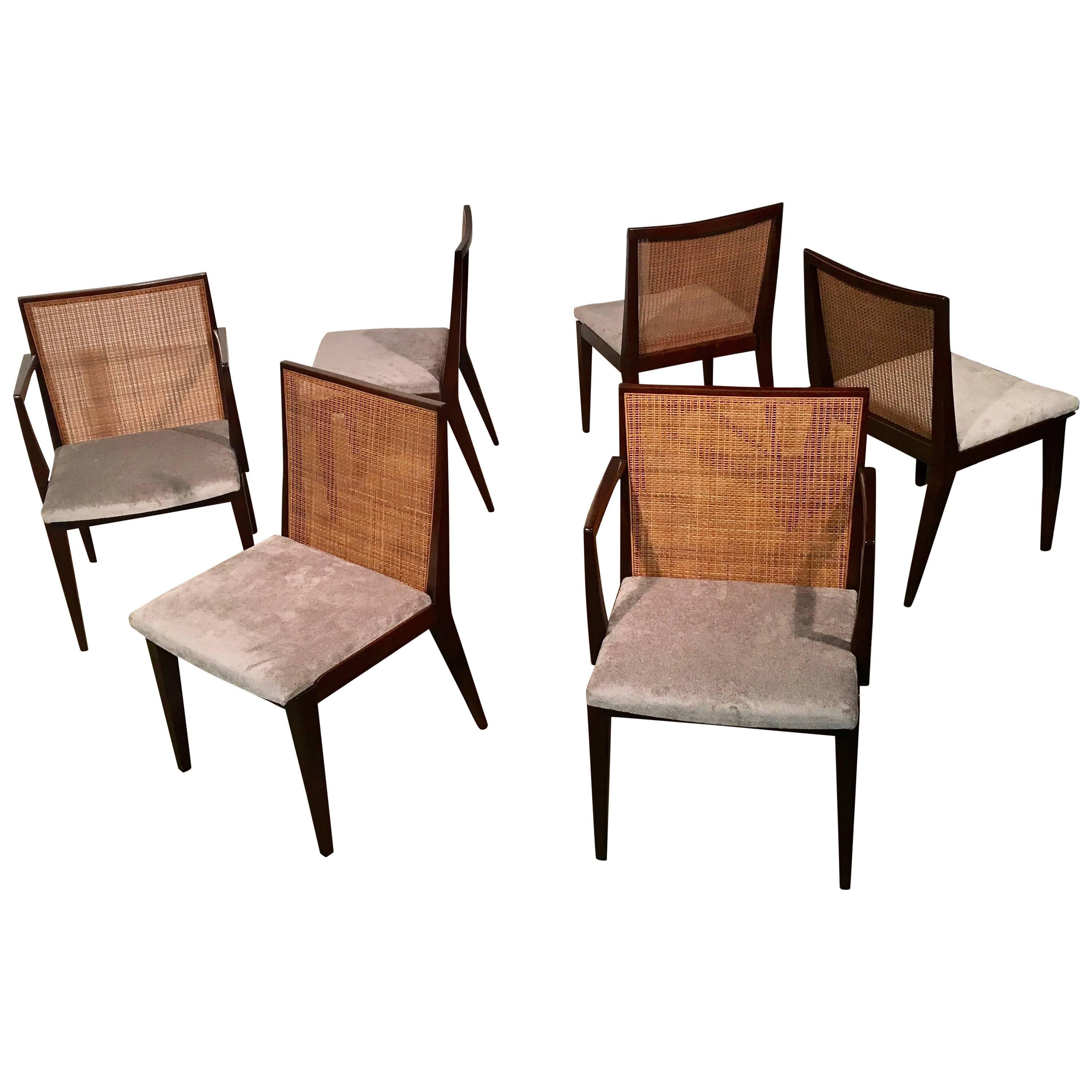 Edward J Wormley for Dunbar Dining Chairs, Set of Six - Mid Century Modern