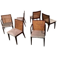 Edward J Wormley for Dunbar Dining Chairs, Set of Six - Mid Century Modern