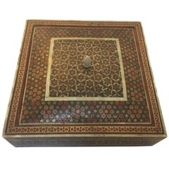 Vintage Anglo-Indian Decorative Micro Mosaic Inlaid Box
