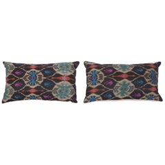 Pillow Cases Fashioned Out of Contemporary Uzbek Silk and Cotton Ikats