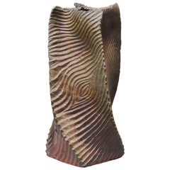 Nakano Tomomasa Bizen Stoneware Vase from the Okayama Prefecture