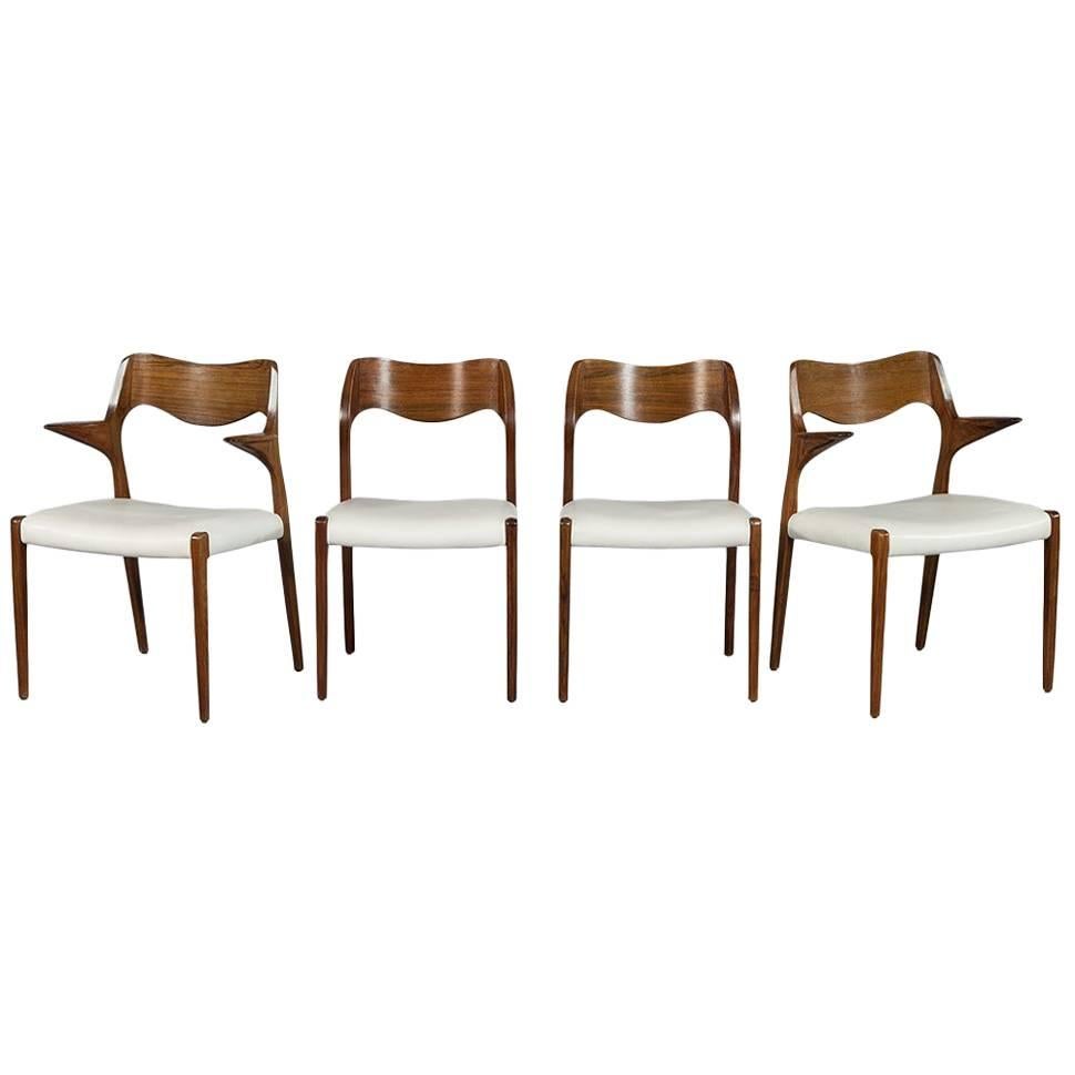 Set of Four in the Manner of Niels O. Moller #71 Dining Chairs