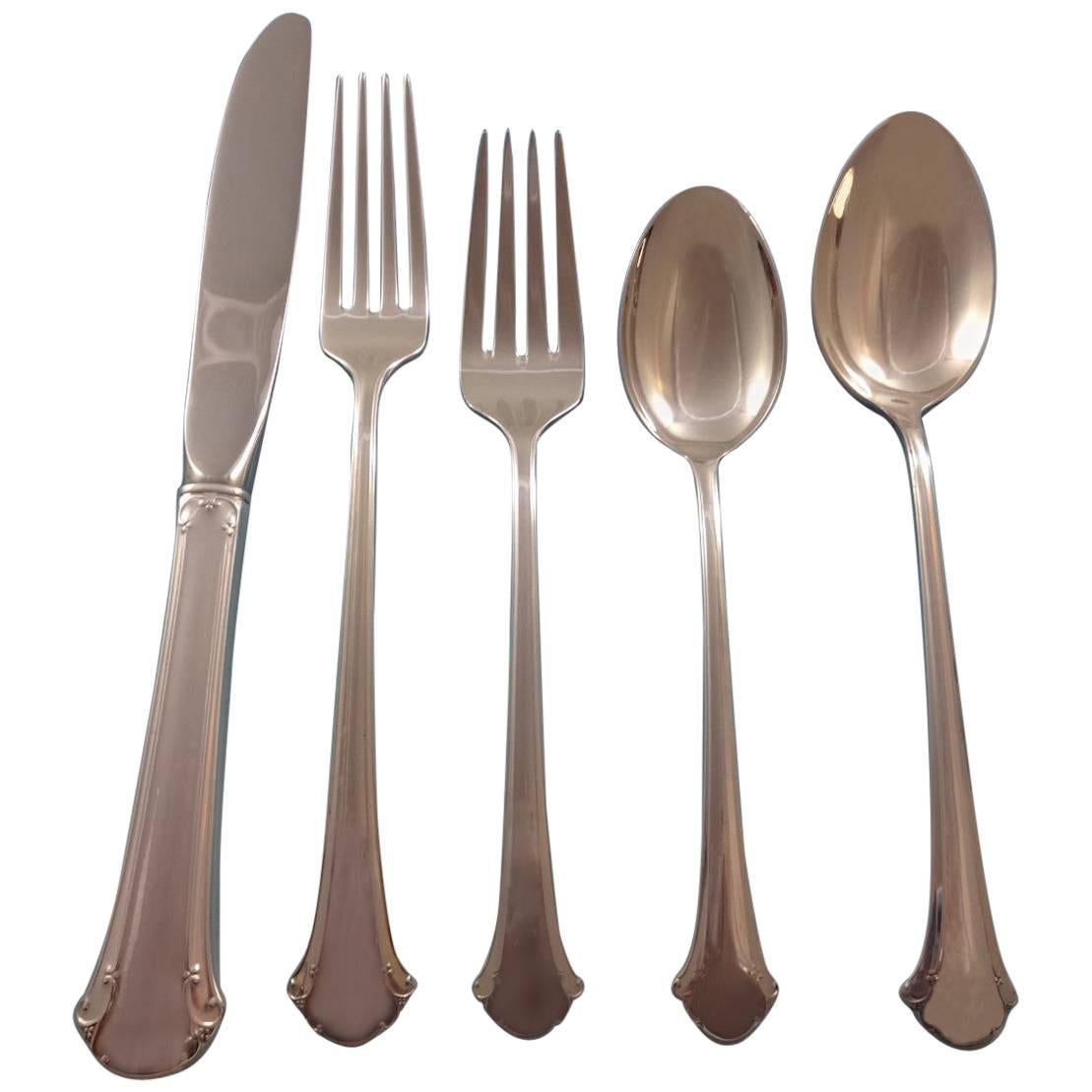 Chippendale by Towle Sterling Silver Flatware Set for 12 Service 67 Pieces For Sale