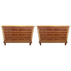 Pair of Bronze Mounted Step Up Commodes in the Russian Neoclassical Style 12