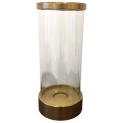 Vintage Gabriella Crespi Style Brass Hurricane Lantern