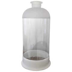 Vintage Industrial Laboratory Glass Hurricane Lantern