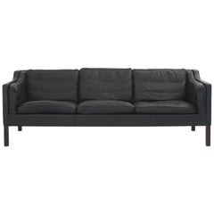 Leather Børge Mogensen Three-Seat Sofa