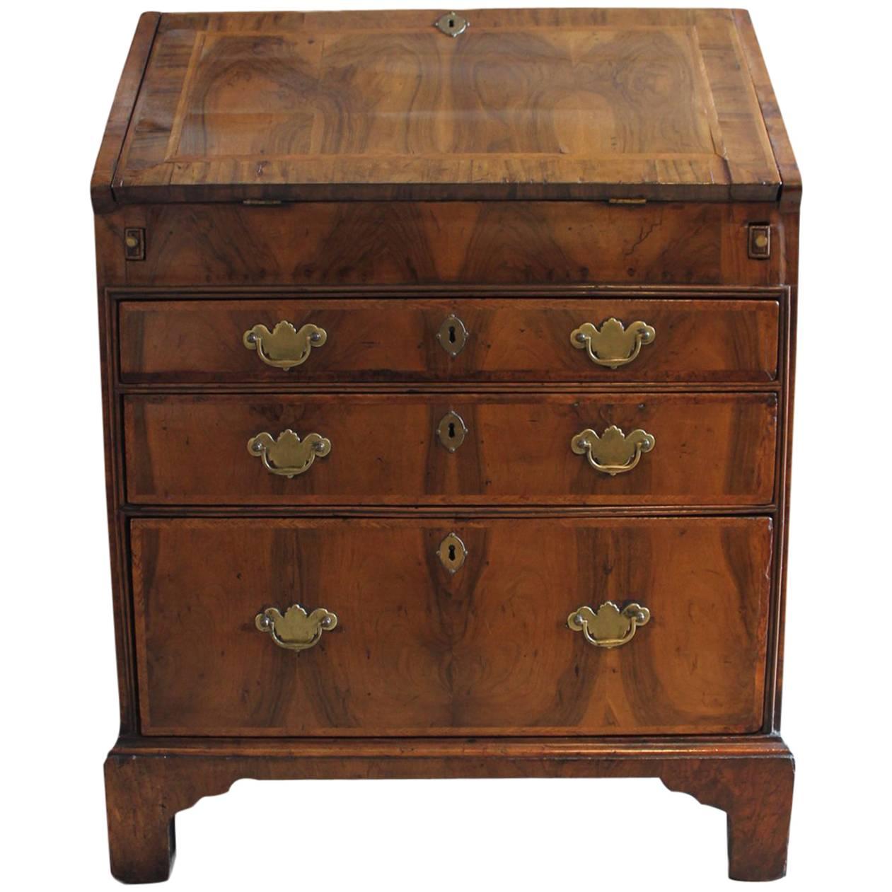 Queen Anne Period Walnut Bureau For Sale