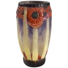 French Art Deco Pâte-de-Verre Vase by Argy-Rousseau