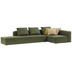 Roda Dandy Indoor/Outdoor Sectional in Panama X03 Lime Upholstery