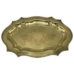 1960s Italian Brass Decorative Dish Tray