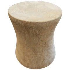 Andrianna Shamaris Antique Teak Wood Side Table or Stool