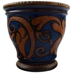 Kahler, Denmark, Glazed Large Stoneware Vase or Flower Pot