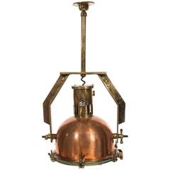 Vintage Industrial Copper Heat Pendant Light