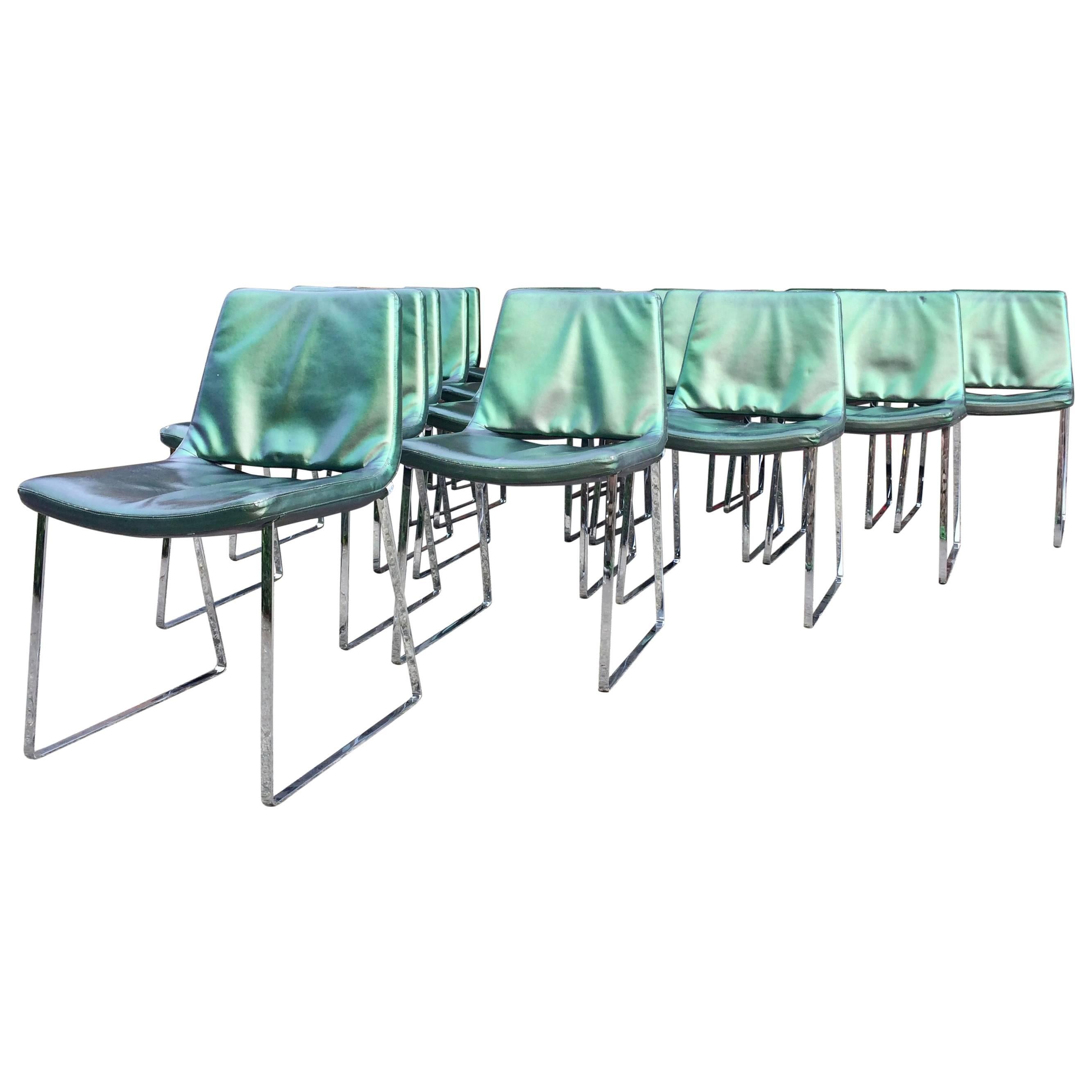 Jeffrey Bernett for B&B Italia Set of Fifteen ME48 Metropolitan Dining Chairs