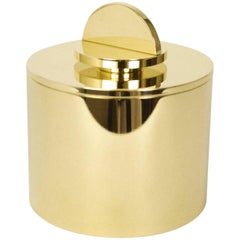 Contemporary Round Solid Swedish Brass Modern Minimalist Artisan Box