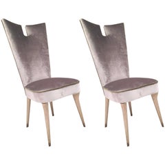 Pair of Italian, 1940s Height Back Chairs 12