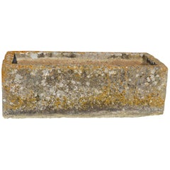 Antique Large and Beautifully Patinated Rectangular Stone Trough