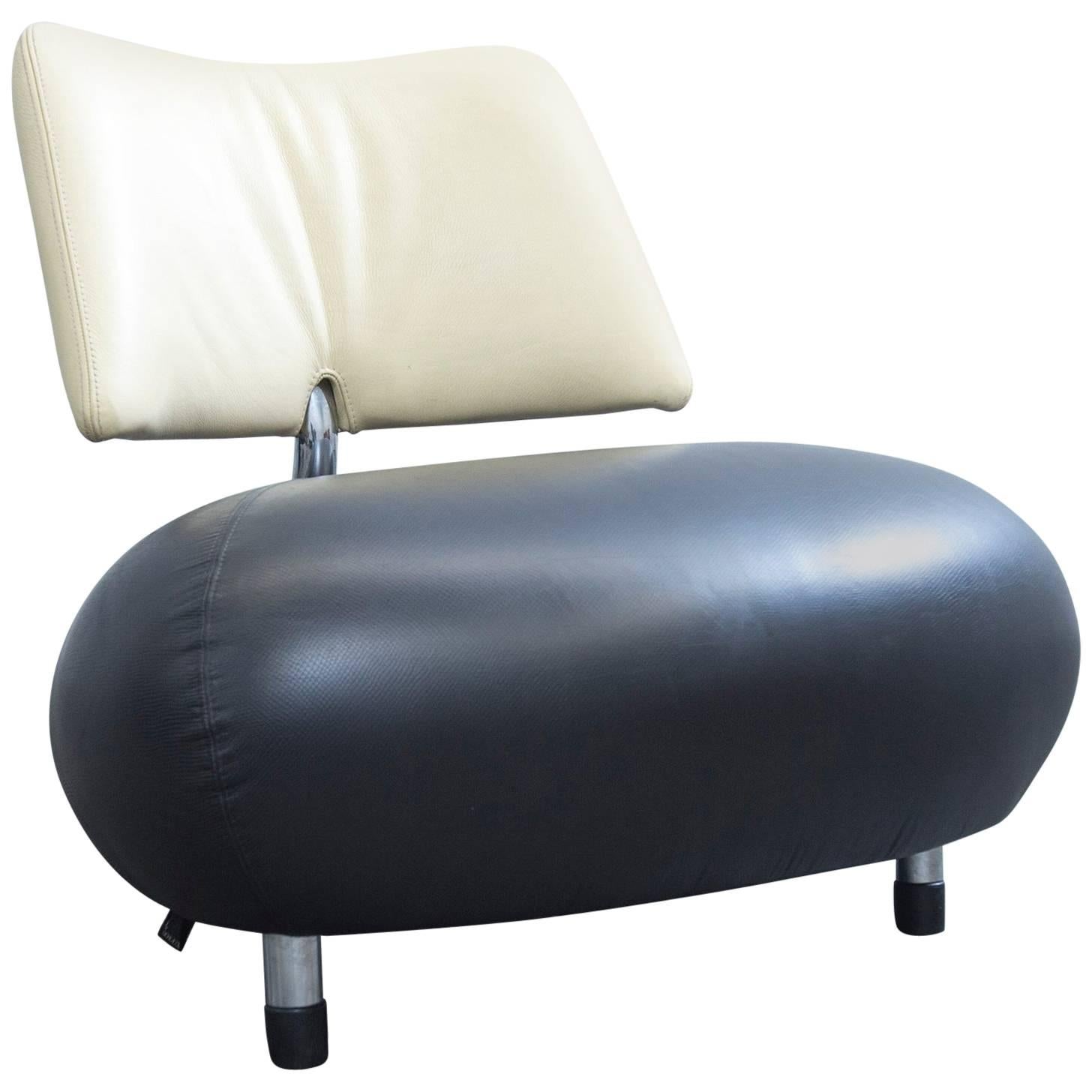 Leolux Pallone Pa Designer Chair Black Beige One Seat Modern