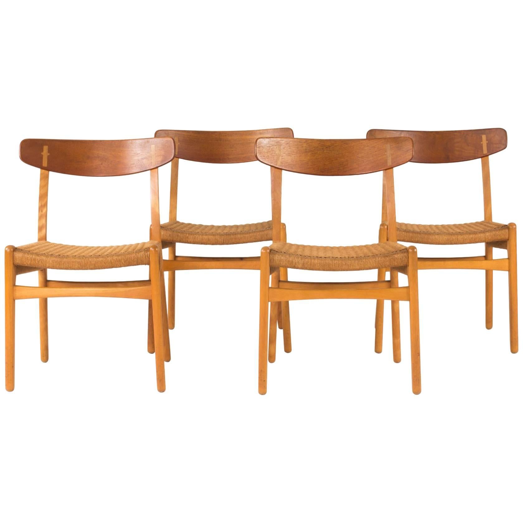 Set of Four "CH 23" Dining Chairs by Hans J. Wegner