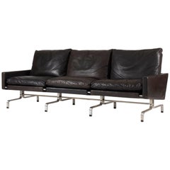 Vintage Three-Seat "PK 31" Leather Sofa by Poul Kjaerholm