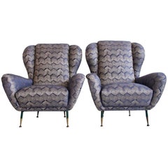 Pair of Italian 1950-1960s Armchairs 2