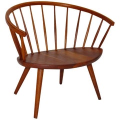Oak Vintage Lounge Chair Arka by Yngve Ekström Sweden, 1955 Scandinavian Modern