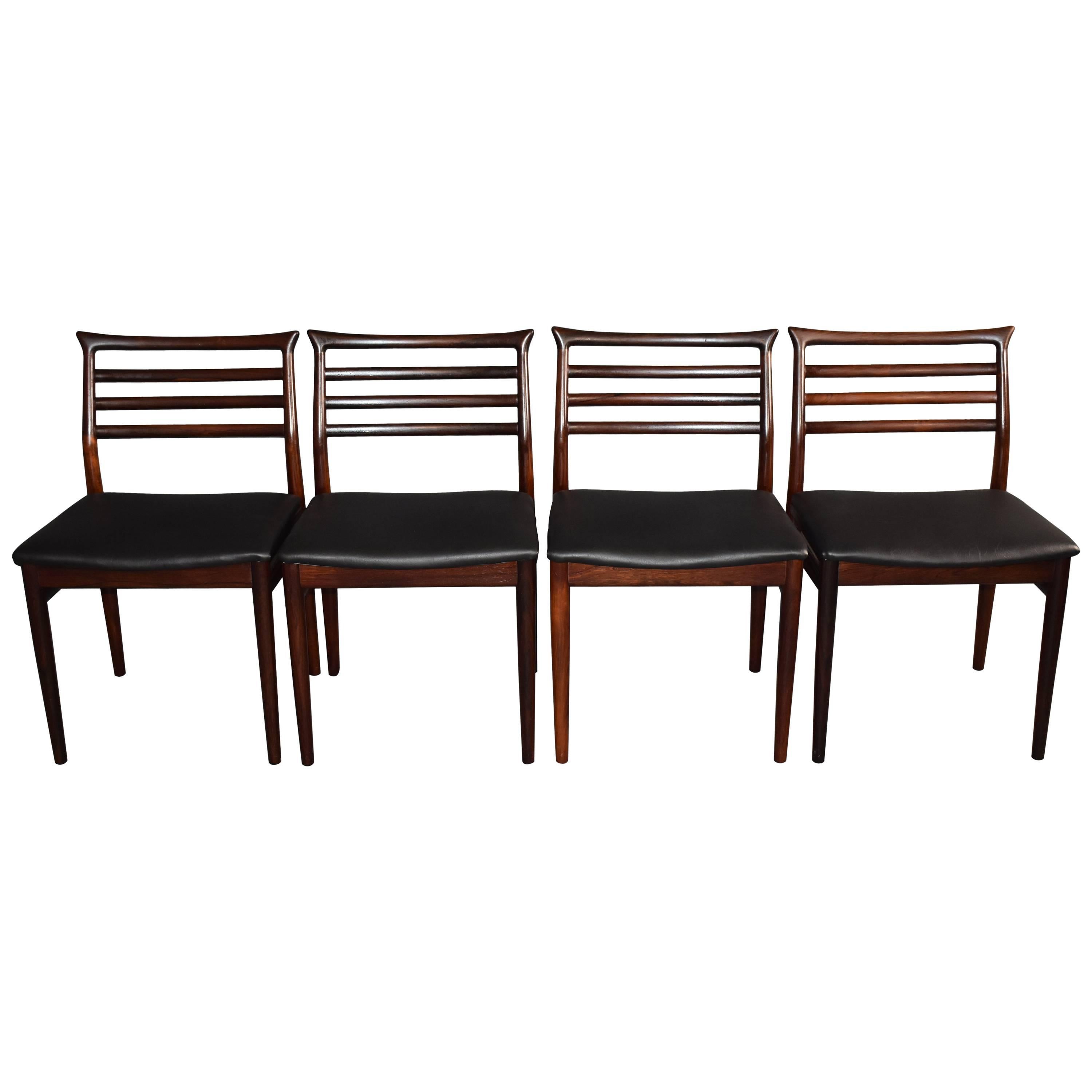 Erling Torvits Rosewood Dining Chairs For Sale