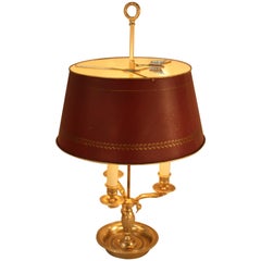 French Empire Style Bronze Bouillotte Table Lamp