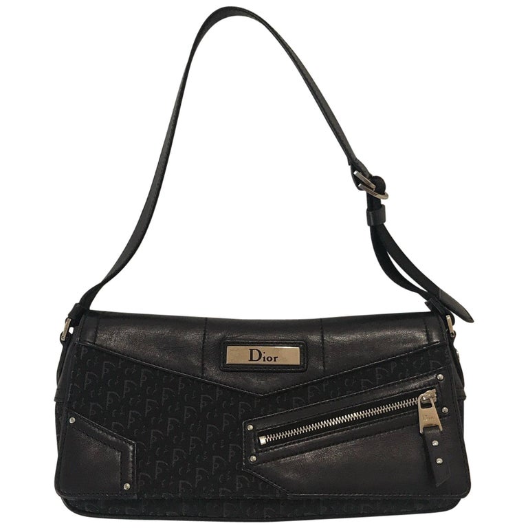 Authentic Vintage 1980s Christian Dior Black Funky Mini Handbag Black ...